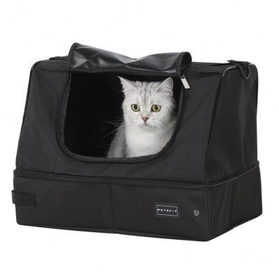 petsfit宠适全封闭猫砂盆大号防臭猫厕所可折叠易携带车载旅行