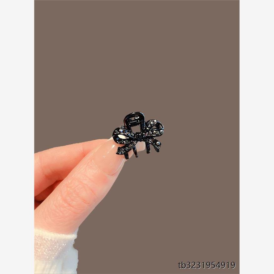 韩国精致水钻蝴蝶结抓夹小号鲨鱼夹刘海夹子网红顶夹半夹发卡头饰