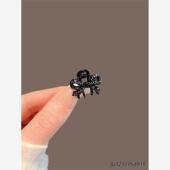 韩国精致水钻蝴蝶结抓夹小号鲨鱼夹刘海夹子网红顶夹半夹发卡头饰