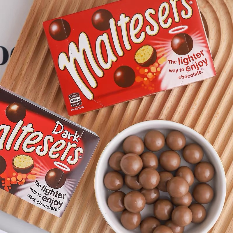 澳洲进口麦提莎maltesers 麦丽素牛奶夹心黑巧克力休闲糖果零食