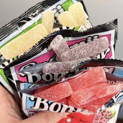 宝奴咪酸酸秀果汁软糖恶搞整人儿童网红酸砂水果味超酸橡皮糖零食