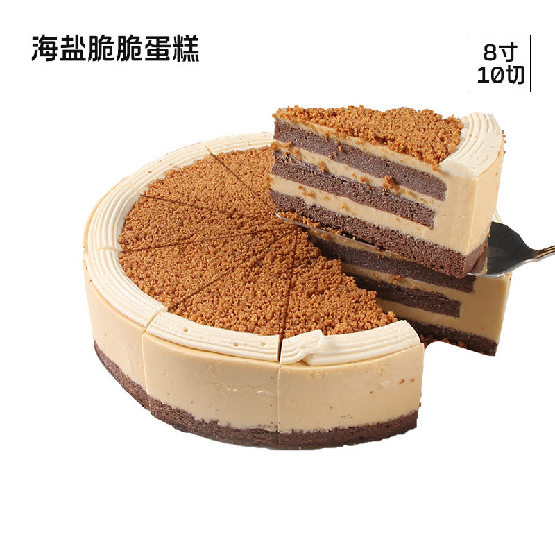 海盐脆脆慕斯蛋糕商用切块慕斯动物奶油半成品冷冻甜品