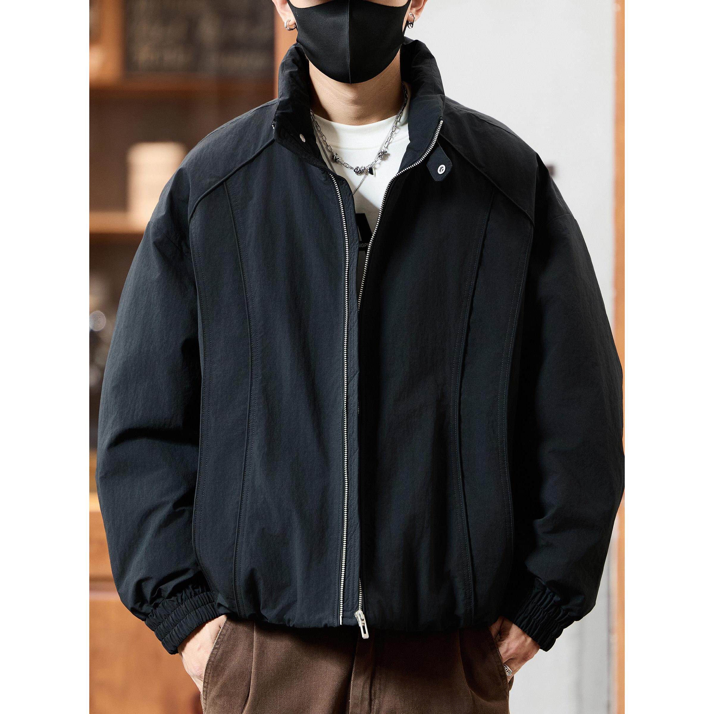 立领轻薄羽绒服男款冬季2025新款高级感宽松短款加厚男士秋冬外套