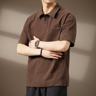 高端300g重磅刺绣纯棉短袖Polo衫男夏季新款美式潮牌休闲半袖上衣