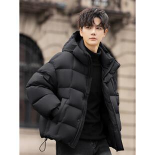 男士2025新款冬季羽绒服短款加厚高充绒量泡芙保暖青少年龟背外套