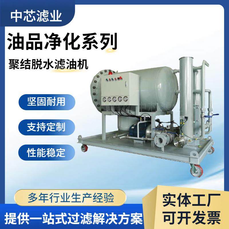 中芯滤业LYC-100J聚结脱水滤油机油除杂质滤油车