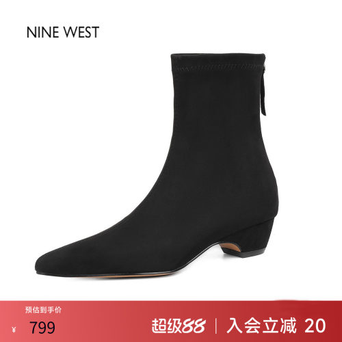 法式复古瘦瘦靴尖头短靴