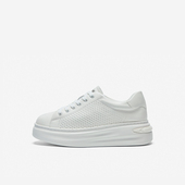 West 玖熙小白鞋 女2025运动休闲鞋 奥莱专供Nine 透气圆头系带女鞋