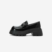 West 玖熙2025秋厚底学院乐福鞋 女复古单鞋 奥莱专供Nine JK小皮鞋