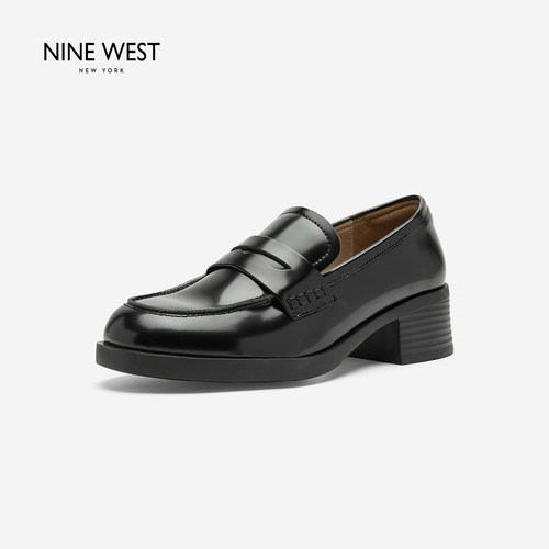 NineWest/玖熙英伦风乐福鞋女