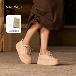West 德训鞋 玖熙厚底运动休闲鞋 轻便增高板鞋 女2025秋冬新款 Nine