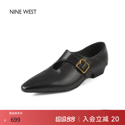 玖熙英伦复古尖头乐福鞋不累脚