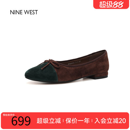 玖熙法式复古圆头蝴蝶结单鞋