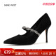 West 玖熙尖头浅口玛丽珍鞋 女法式 奥莱专供Nine 复古单鞋 不累脚