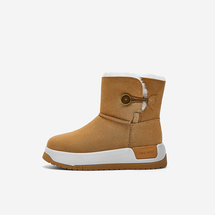 奥莱专供Nine 玖熙雪地靴女加绒保暖厚底增高百搭通勤短靴奥 West