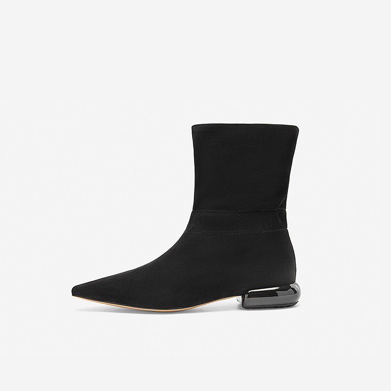 奥莱专供Nine West/玖熙2025年弹力靴女复古绒面低跟袜靴瘦瘦靴女,女鞋,弹力靴/袜靴,淘宝优惠券,粉丝福利购,淘宝优惠卷