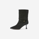 奥莱专供Nine 靴 中筒靴尖头折叠筒细跟高跟时装 West 玖熙2025时尚