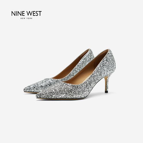 NineWest/玖熙细跟浅口单鞋女