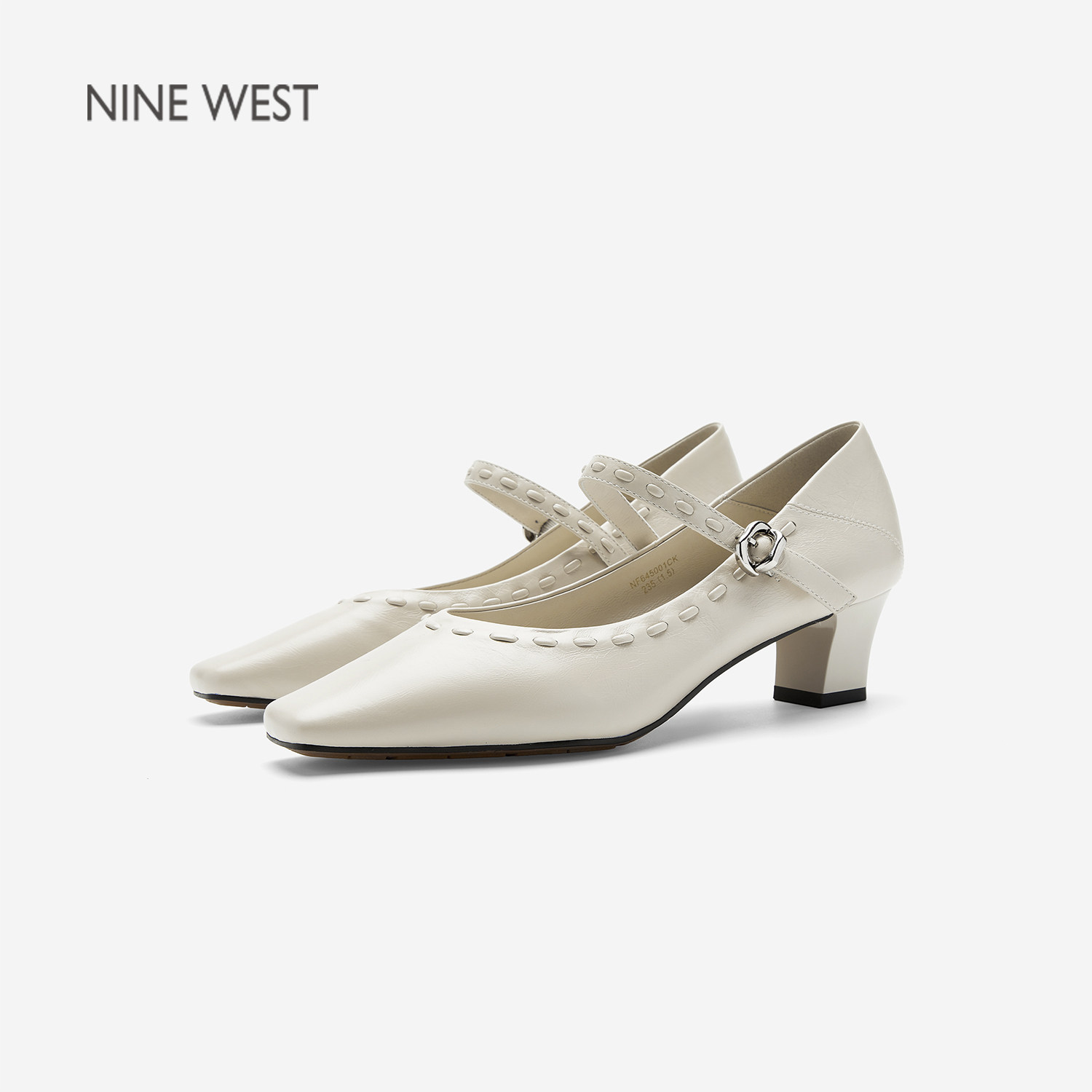 NineWest/玖熙一字绊带玛丽珍鞋