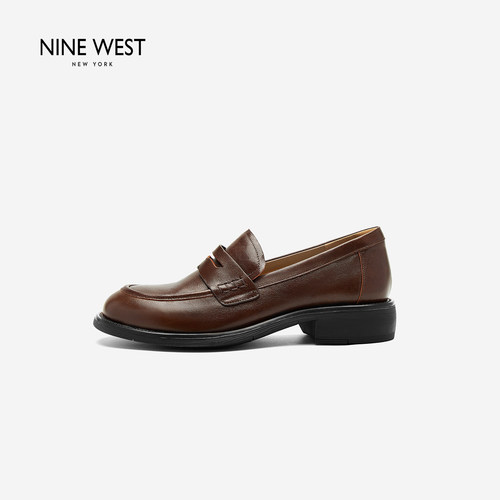 NineWest/玖熙复古风乐福鞋女