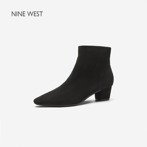 NineWest/玖熙简约方头短靴女