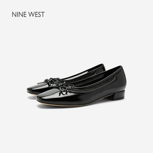 NineWest/玖熙春低跟浅口单鞋女