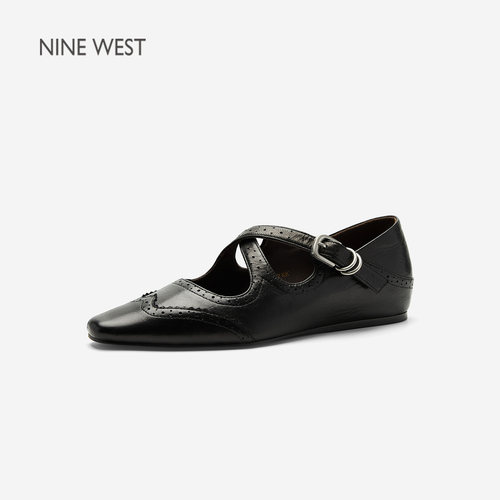NineWest/玖熙复古风玛丽珍鞋女