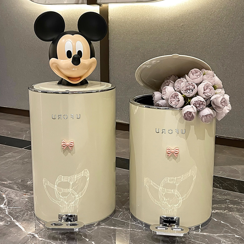 轻奢脚踩垃圾桶带盖简约网红桶