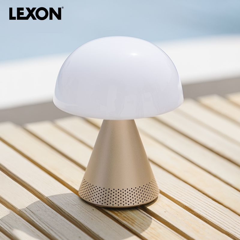 LEXON LH76无线充电蓝牙音响氛围夜光护眼家用床头蘑菇灯遥控自拍