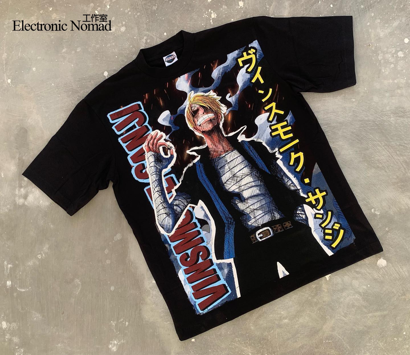 EN水洗大师 One Piece Vinsmoke Sanji shirt动漫卡通短袖T桖-封面