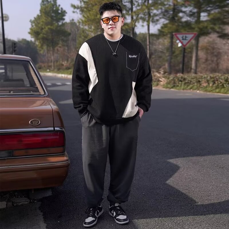 PANG哥大码男装圆领卫衣