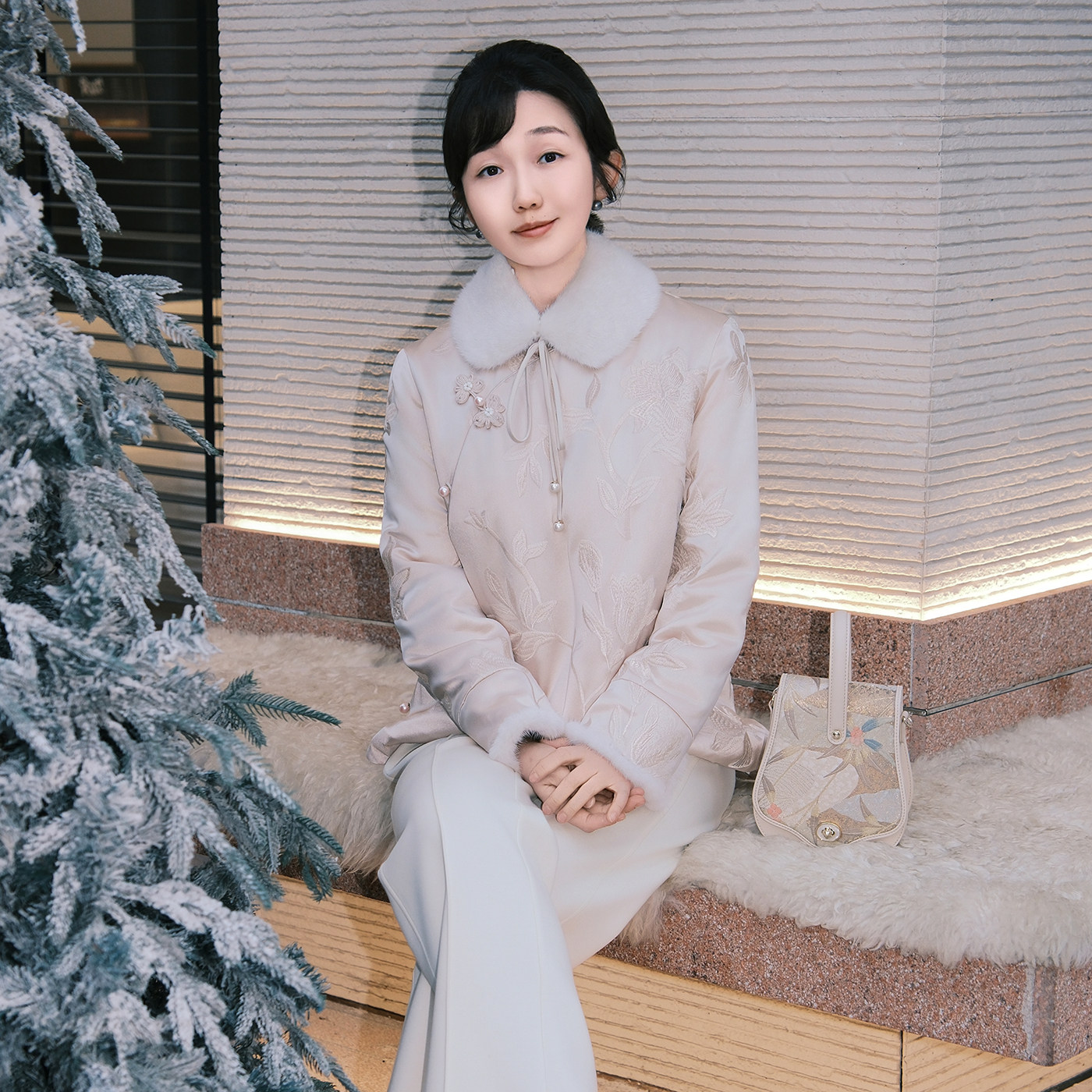 依山锦新中式宋锦桑蚕丝外套棉服小袄改良国风水貂毛上衣女冬,女装/女士精品,汉服上装,淘宝优惠券,粉丝福利购,淘宝优惠卷