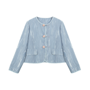 【鑫鑫新春宠粉】桑蚕丝丝绒原创设计衬衫气质24W0268