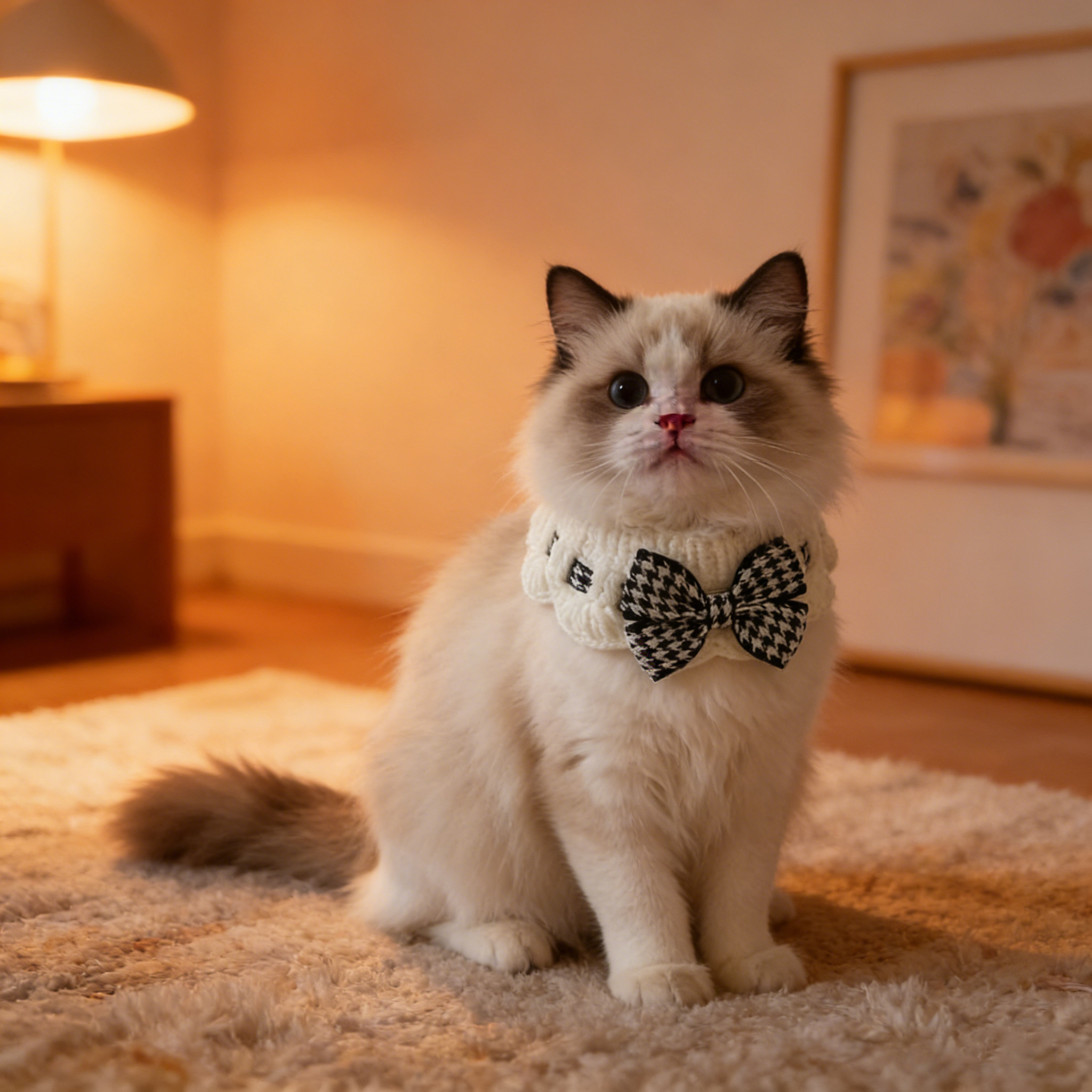 猫咪围脖口水巾狗狗配饰围兜小猫衣服布偶猫围嘴宠物泰迪比熊围巾