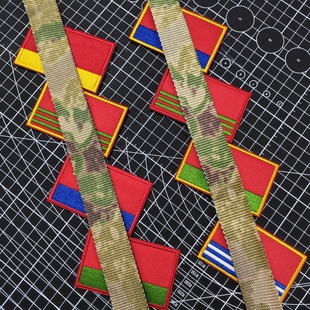 刺绣身份识别章五角星旗帜臂章突击队魔术贴章教官士气章军迷包贴