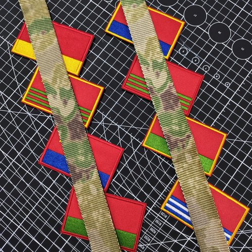 刺绣身份识别章五角星旗帜臂章突击队魔术贴章教官士气章军迷包贴