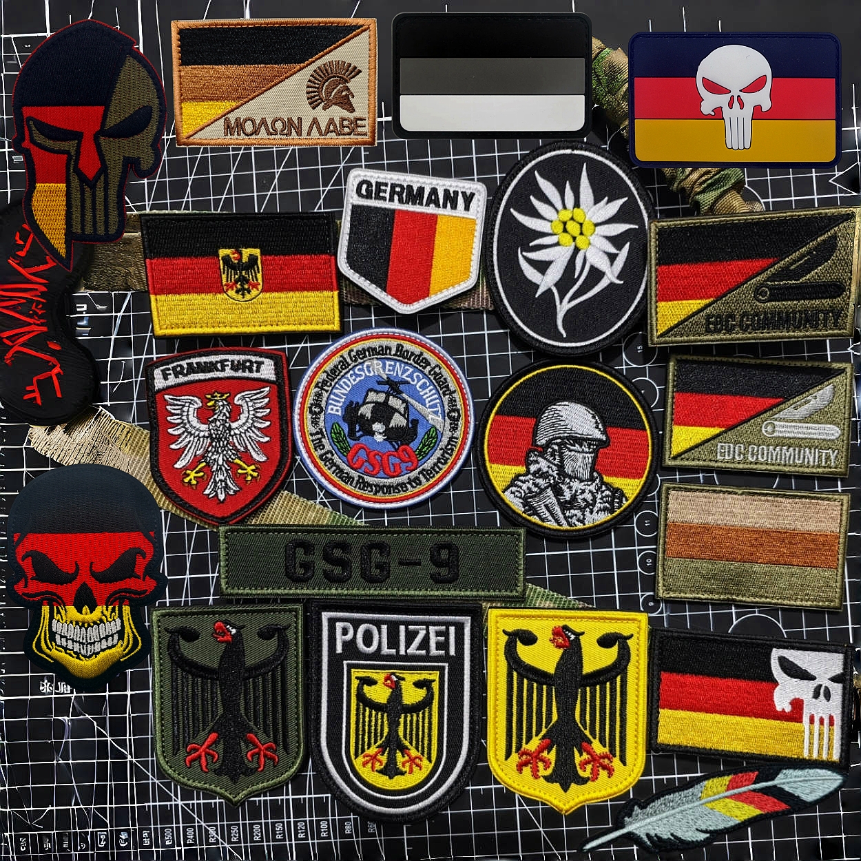 德国彩虹六号徽章德意志魔术贴章