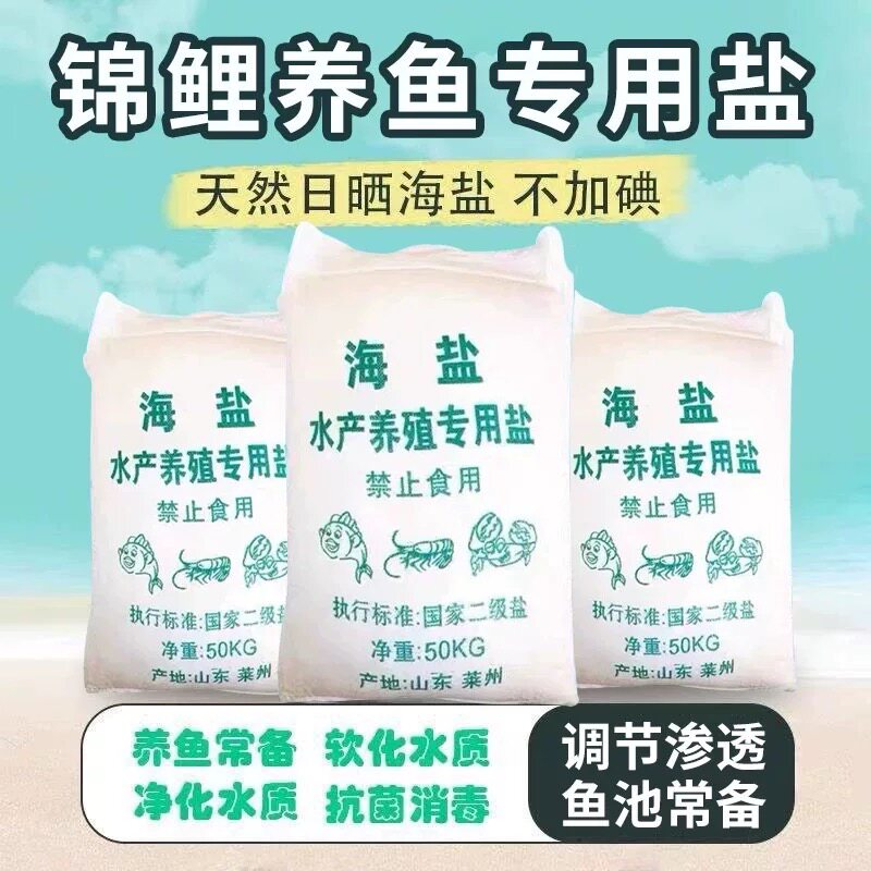 螃蟹鱼虾渔塘改善水质天然日晒盐