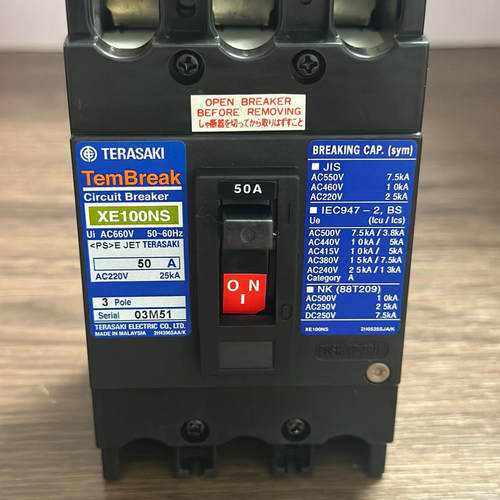 TERASAKI XE100NS，3P 50A断路器，日本原《议价》
