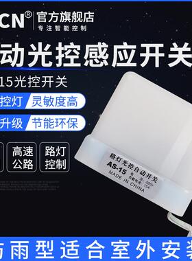 新款AS-15防雨型自动光感应延时智能路灯光控开关控制器公园包邮