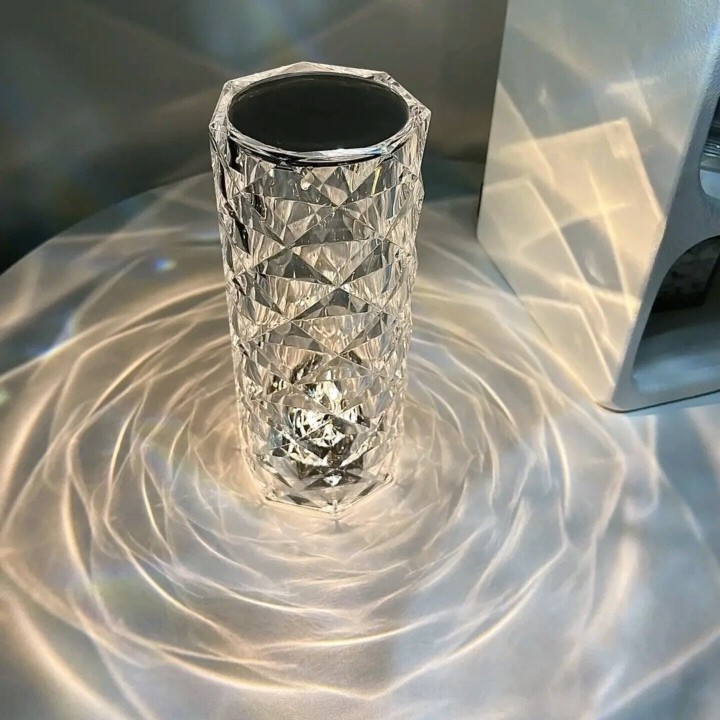 玫瑰氛围水晶灯感应网红情调温馨浪漫台灯创意装饰卧室床头小夜灯图片