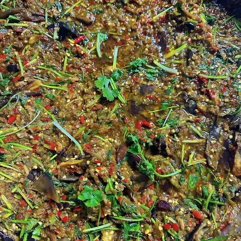 东北五姐茄子辣椒酱拌饭