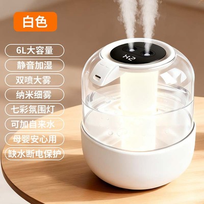 2026新款大容量双喷三喷加湿器无噪音水雾细腻大喷量送礼物