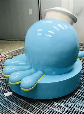 玻璃钢休闲椅创意商场座椅章鱼雕塑美陈DP点装饰公共区域休息坐凳