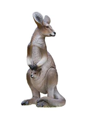 户外玻璃钢仿真动物袋鼠摆件草原农场草坪花园林景观装饰雕塑落地