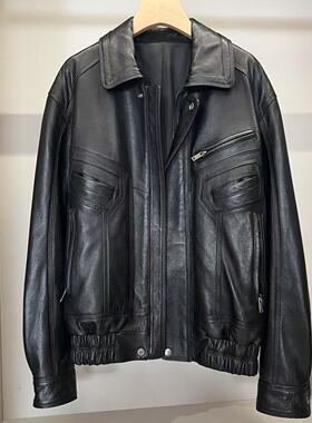【多多还是多多】西班牙复古黑色真皮皮衣QZ-H24-550