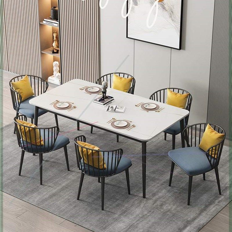 速发大理石餐桌椅方家用小户型客厅吃饭桌 饭厅民 长宿形岩板餐桌,住宅家具,岩板餐桌,淘宝优惠券,粉丝福利购,淘宝优惠卷