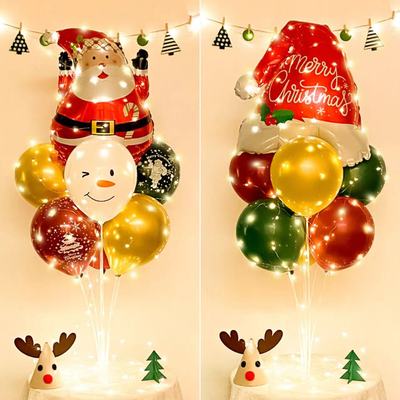 速发圣诞节装饰品发光桌飘气球树摆件幼儿景教室氛扮装围道具场园