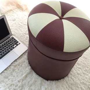 速发40公分高沙发凳子客厅圆凳矮凳闲凳休坐凳换鞋凳皮凳