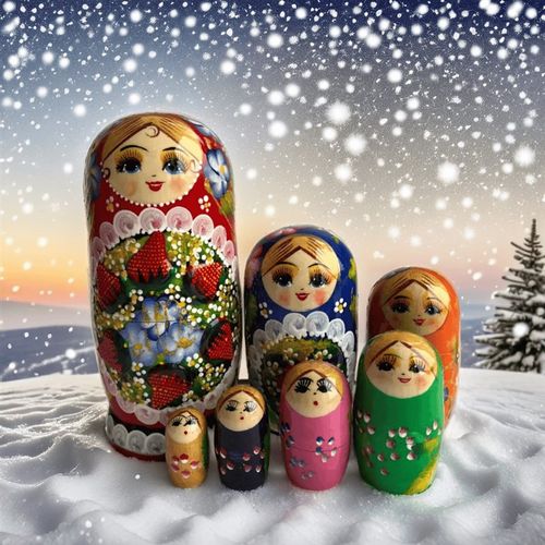 速发俄罗旅烤漆套娃7哈层尔滨斯游纪念创意生日礼物摆件伴手礼手